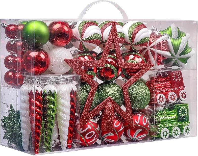 Besuche den Valery Madelyn-Store Valery Madelyn Weihnachtsbaumschmuck-Set, 100 Stück — Weihnachtsdeko