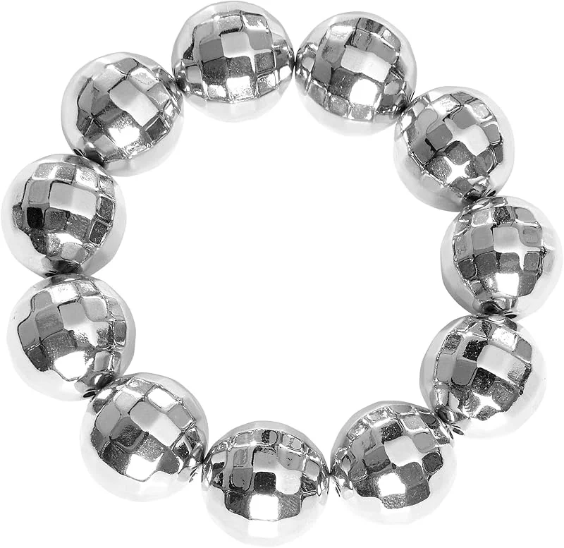 Besuche den W WIDMANN MILANO Party Fashion-Store W WIDMANN MILANO Party Fashion 03527 - Armband Discokugel, silber, 70er Jahre, Disco Fever, Schmuck — Weihnachtsmode