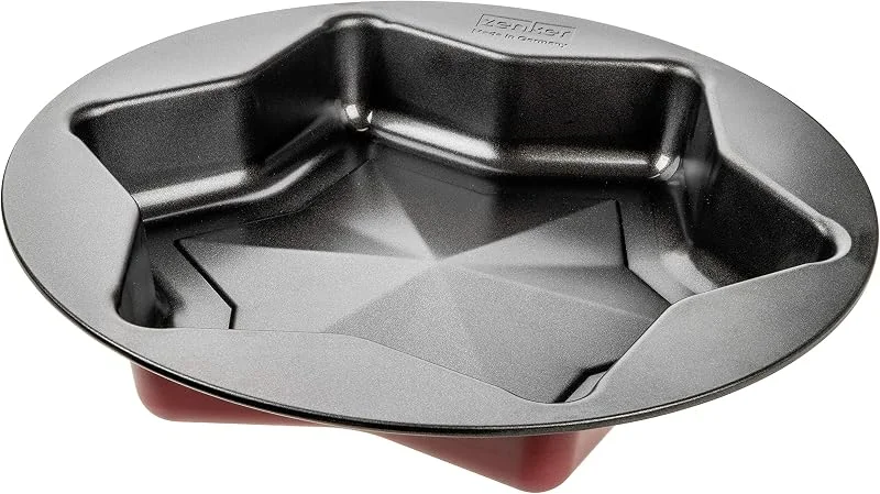 Besuche den Zenker-Store Zenker Sternbackform Ø28 cm, Höhe 4, 5 cm Sparkling Christmas, hochwertige Backform mit Antihaftbeschichtung, Ofenform für außergewöhnliche Kreationen (Farbe: Schwarz, Rot) — Weihnachtskueche