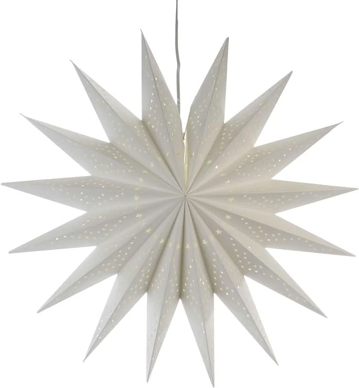 Besuche den Spetebo-Store Weihnachtsstern weiß 60 cm zum Hängen - Leuchtstern Papierstern Fensterdeko Stern Indoor — Weihnachtsdeko