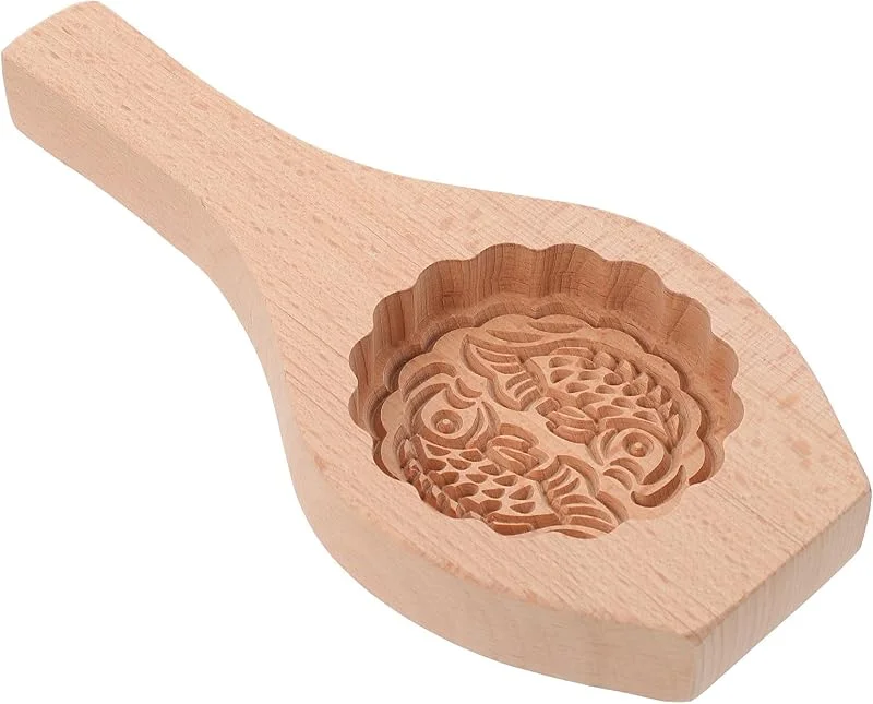 Marke: BESTOYARD Holz Mondkuchen Backform mit Fischmotiv für Kuchen und Teig — Küche & Haushalt