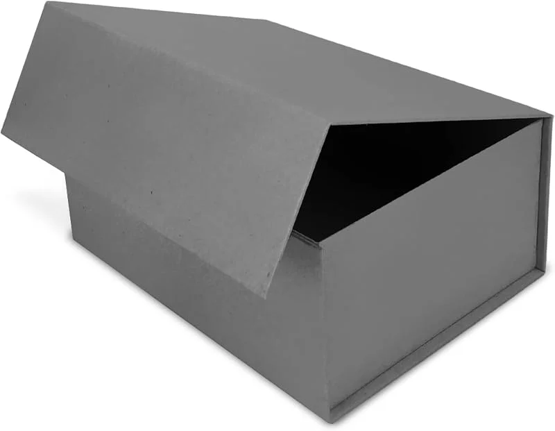 Besuche den Verpackungswelt-Store Geschenk-Box mit Deckel, 45 x 35 x 20 cm, Magnet-Verschluss, Hochzeit, Geburt, Weihnachten, Geschenk-Verpackung in Grau — Geschenkverpackung