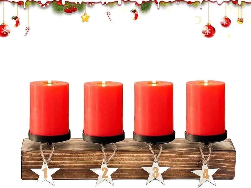 Marke: Generisch Weihnachtliche Kerzenständer Holz-Tischdekoration mit — Advent und Tisch