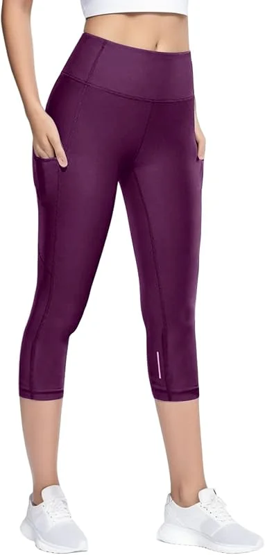 Marke: Generisch Generisch Capri Leggings Damen Mit Taschen 3, 4 Leggins High Waist Fitness Shorts Blickdichte Sportshorts High Waist Elastische Blickdicht Übergröße Sport Leggins Mit Seitentaschen Für Yoga Freizeit — Weihnachtsmode