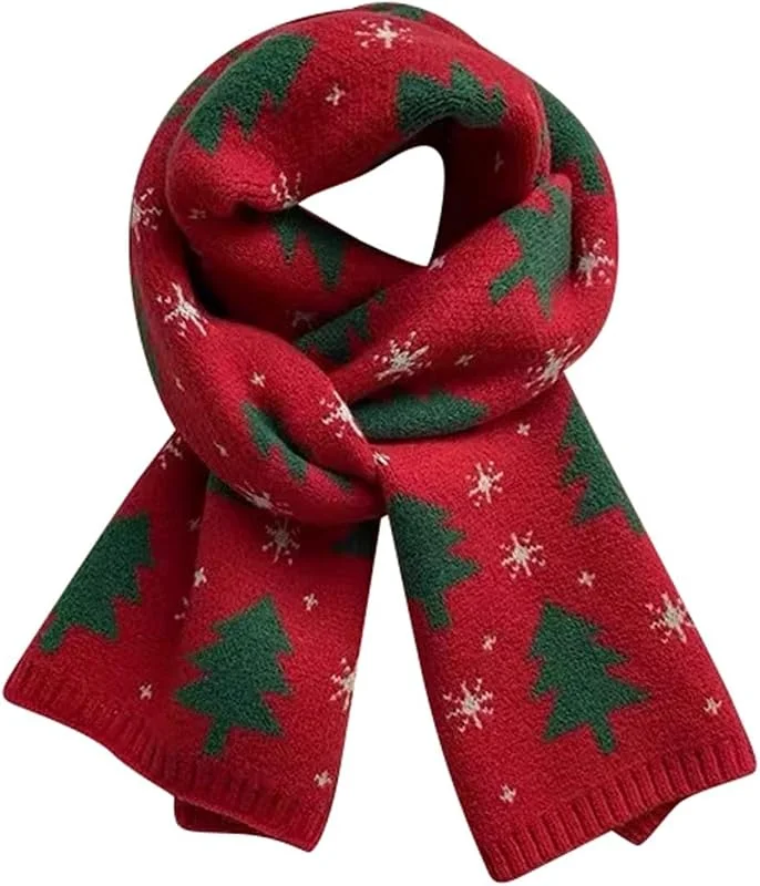 Marke: Generisch Generisch Schal für Männer Frauen, Winter leicht Hals warm Lange weicher Schal Frauen Schal mit Schneemann-Design, dünner, hübscher Weihnachtsschal, Geschenk. — Weihnachtsmode