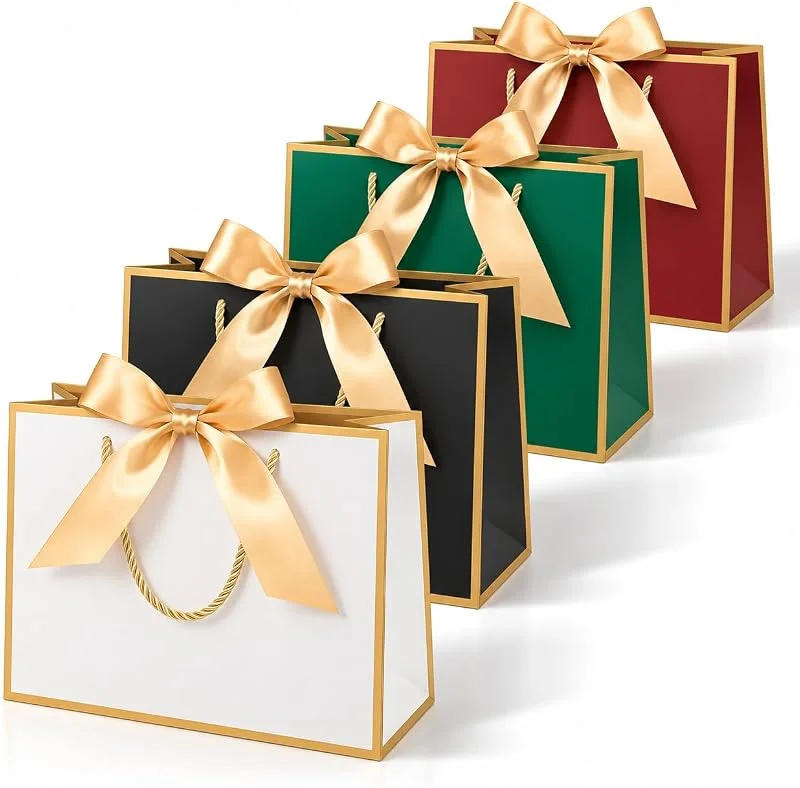 Marke: Louenmo 4PCS Geschenktüten mit Schleife, Luxus Geschenktaschen mit Griffen — Geschenkverpackung