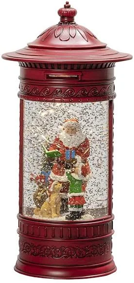 Besuche den Konstsmide-Store Konstsmide LED Wasserlaterne Briefkasten Weihnachtsmann mit Kind, mit an, aus Schalter, 5h Timer, 1 warm weiße Diode, batteriebetrieben & USB, Innen, 0, 1W, Batterie: 3 x AA 1, 5V (exkl.) - 4267-550 — Advent und Tisch