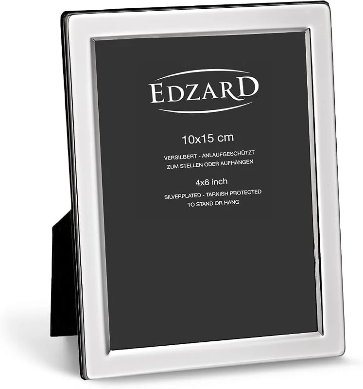 Besuche den EDZARD-Store EDZARD Bilderrahmen Salerno (Foto 10x15 cm) versilbert anlaufgeschützt — Kerzenlicht Abendessen