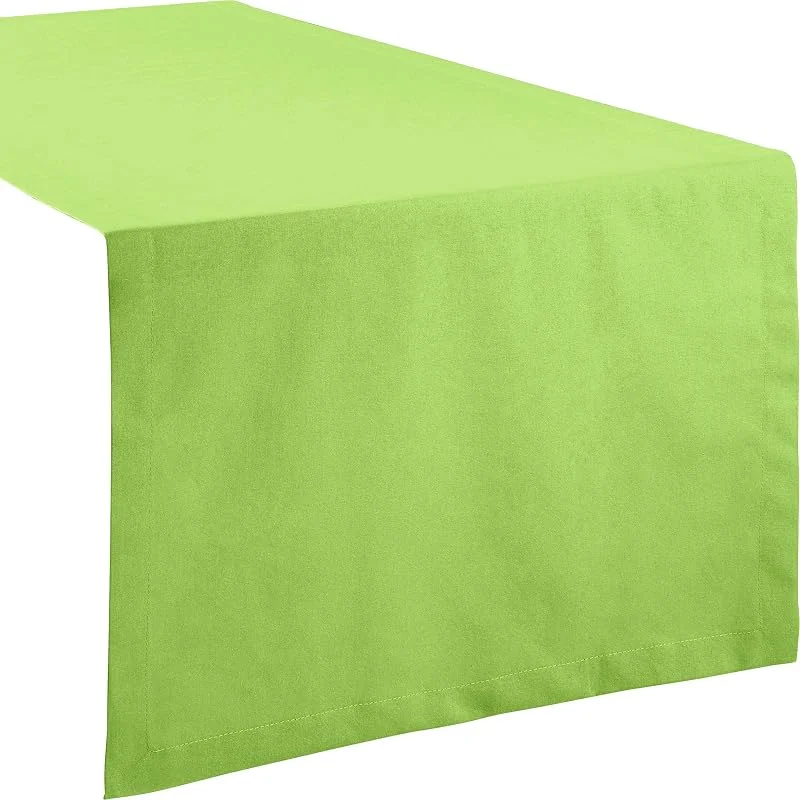 Besuche den REDBEST-Store REDBEST Tischdecke, Tischläufer Uni Seattle, 100% Baumwolle apfelgrün Größe 50x150 cm - Robustes, glattes Gewebe, mit hochwertigem Kuvertsaum — Küche & Haushalt
