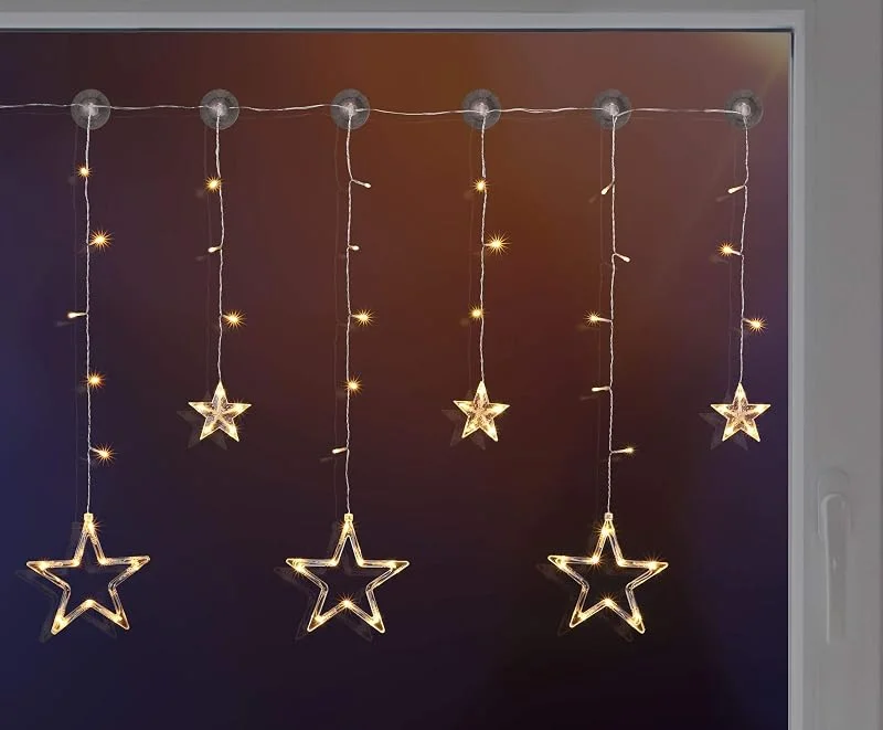 Marke: Benelando 63 LED Lichterkette mit Sternen für den Innenbereich Lichterschlauch Weihnachten — Weihnachtsbeleuchtung