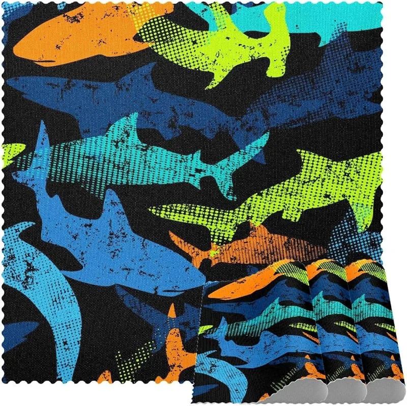 Marke: VAPOKF Bunte Grunge Shark Silhouette Tischsets Set von 1 für Esstisch Waschbar Rutschfeste Platzsets für Weihnachten Urlaub Geburtstag Party Tisch — Küche & Haushalt