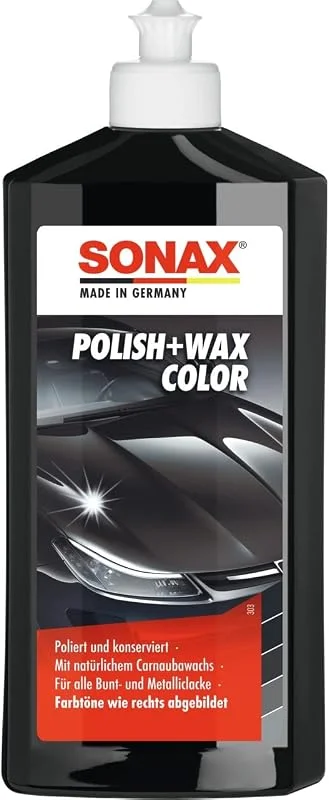 Besuche den SONAX-Store SONAX Polish+Wax Color schwarz (500 ml) — Hautpflege