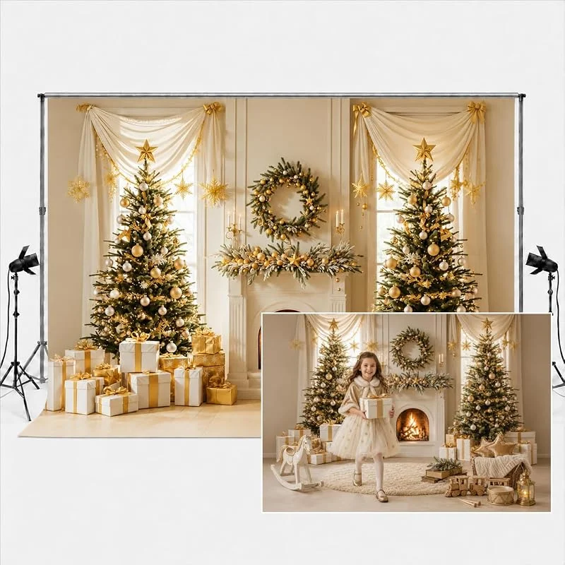 Besuche den Kate-Store Kate Weihnachts-Fotohintergründe, 2, 2 x 1, 5 m, 7 x 5 Fuß, Weihnachtsbaum, Kamin, Kranz, Geschenke, Winterfenster, Weihnachtsfeier, Kinder, Familienporträt, Fotohintergrund — Weihnachtsdeko