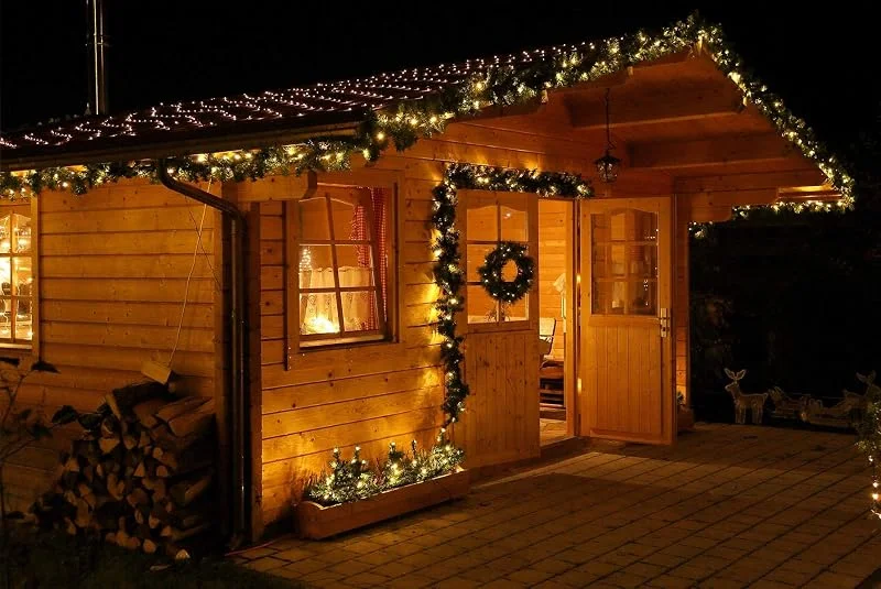 Besuche den Gartenpirat-Store Gartenpirat Künstliche Tannengirlande 5 m mit 80 LEDs warmweiß — Weihnachtsdeko