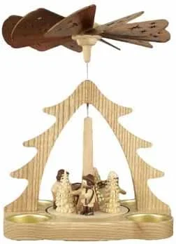Besuche den Rudolphs Schatzkiste-Store Rudolphs Schatzkiste Tischpyramide Waldarbeiter Höhe 22cm NEU Holzpyramide Tischdekoration Dekoration Weihnachten Wärmespiel Lichter Figur Edelholz Seiffen Erzgebirge Holz Flügel Kerzen — Weihnachtsdeko