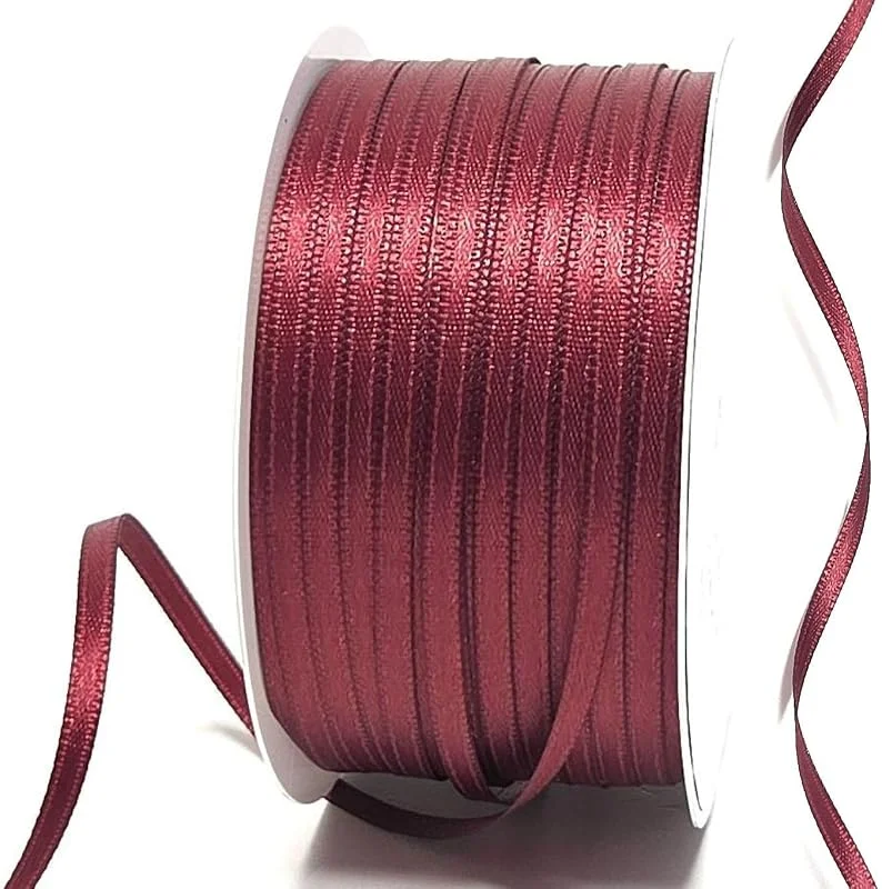 Marke: s.dekoda Satinband 50m x 3mm Weinrot Schleifenband Dekoband Satin — Geschenkverpackung