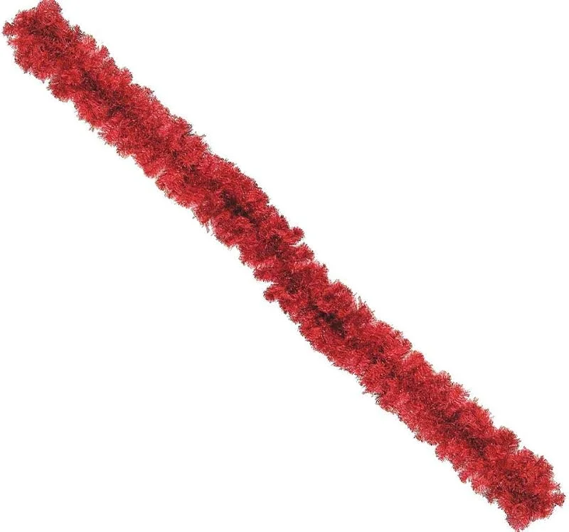 Marke: kunstpflanzen-discount.com Edeltannengirlande rot, künstlich, sehr dicht, Länge 270cm - künstliche Tannengirlanden Weihnachts Girlanden — Weihnachtsdeko