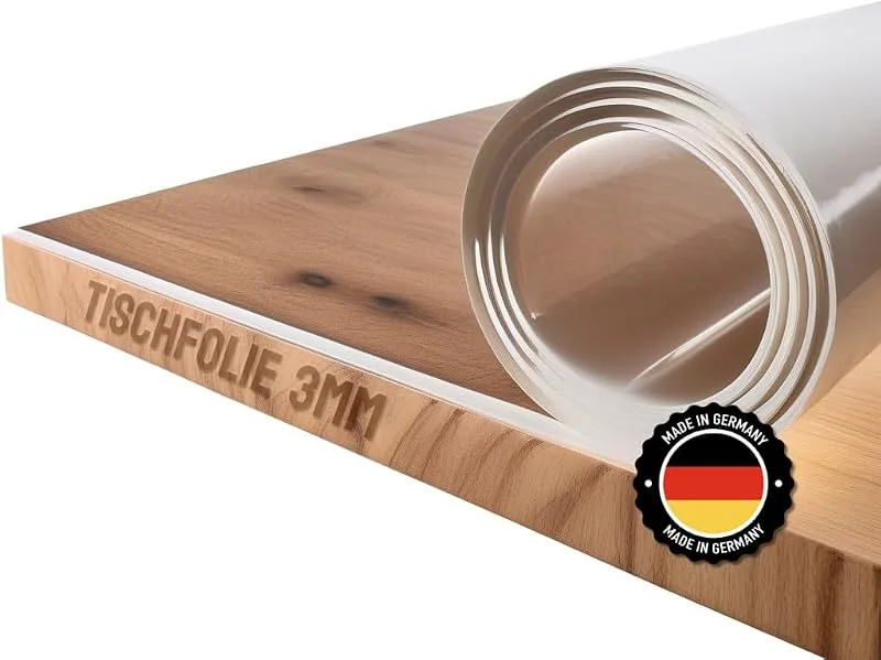 Besuche den Trente-Store Trente Tischfolie 90x100 cm - 3mm dick - Tischdecke Abwaschbar - Tischschutz mit abgeschrägten Kanten - Transparente Tischdecke Eckig - Schutztischdecke Größe wählbar — Küche & Haushalt