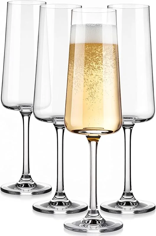 Besuche den Glasmark KROSNO 1992-Store Glasmark KROSNO 1992 Sektgläser 4 Stück, 195 ml, Champagnergläser aus Glas — Wein und Festtafel