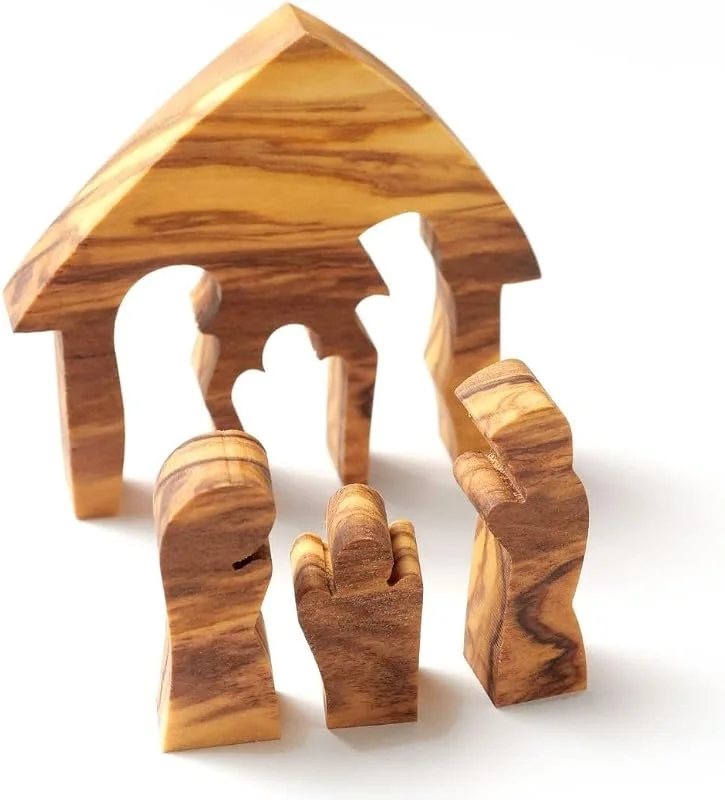 Besuche den Kassis Geschenkartikel-Store KASSIS Geschenkartikel Olivenholz Weihnachtsdeko Krippe Puzzle Tischkrippe Tischdeko aus Bethlehem 6, 50 x 6 cm