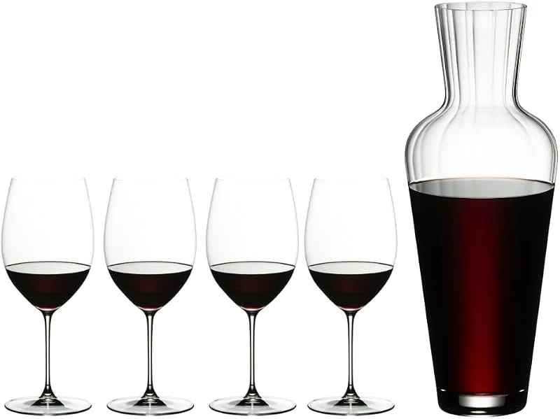 Besuche den RIEDEL-Store RIEDEL Veritas Cabernet, Merlot + Mosel Dekanter — Wein und Festtafel