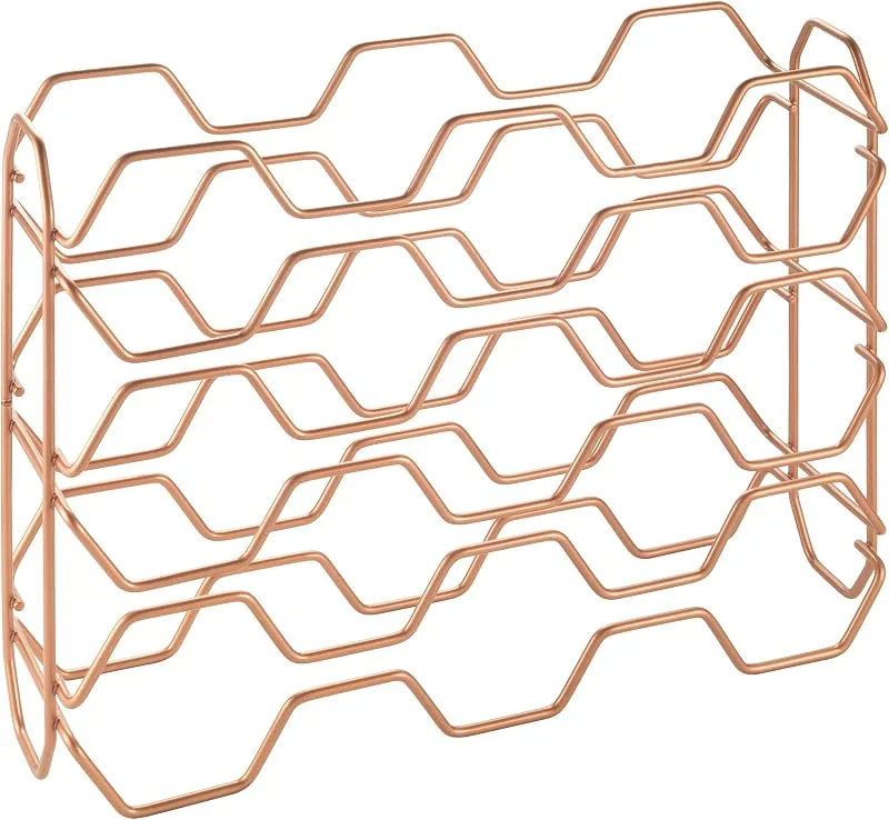 Besuche den Metaltex-Store Metaltex Hexagon 15 Flaschenregal in Kupfer 43x12x34cm — Wein und Festtafel