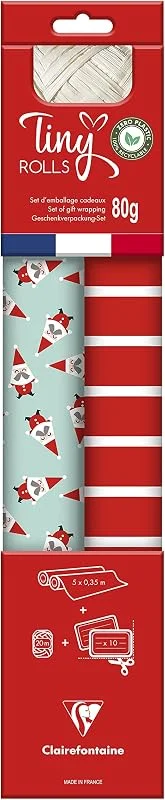 Besuche den Clairefontaine-Store Clairefontaine 223890C 2 Rollen Geschenkpapier Tiny Rolls 5x0, 35m 80g sort. — Geschenkverpackung