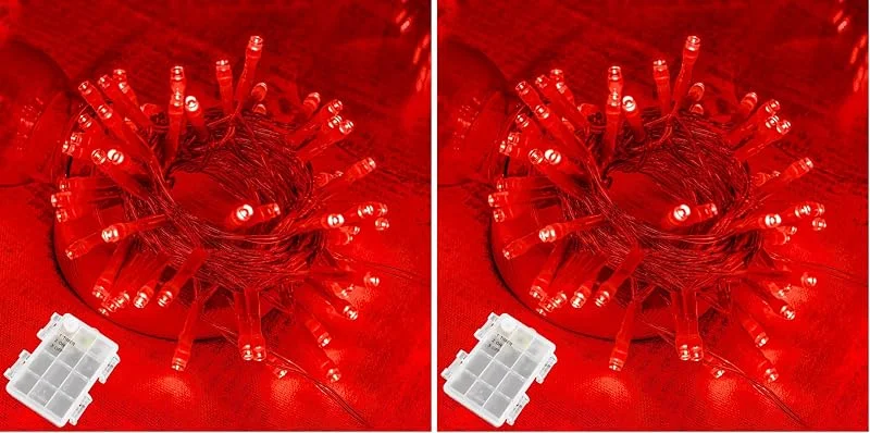 Marke: BOLWEO BOLWEO 3m 30LED Lichterkette Batterie für Halloween Rot (Packung mit 2) — Weihnachtsbeleuchtung