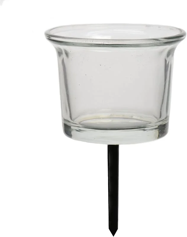 Marke: KSD Kerzenhalter zum Stecken 6x10cm Glas 1 Stück - zur Gestaltung von Blumengesteck oder Kranz - Adventskerzenhalter Teelichthalter - Kerzenstecker für Weihnachten Hochzeit Ostern — Advent und Tisch