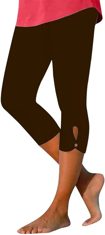Marke: Generisch Leggings FüR Damen 2024, Hoch Tailliert, Mit Aussparungen, Yoga, Leicht, GemüTlich, Kurze Hose, Solide, Weiche Pyjama-Hose Sexy Sport Leggings Damen 7, 8 Mit Spitze Leggins Silber Sport FüR 3, 4 — Weihnachtsmode
