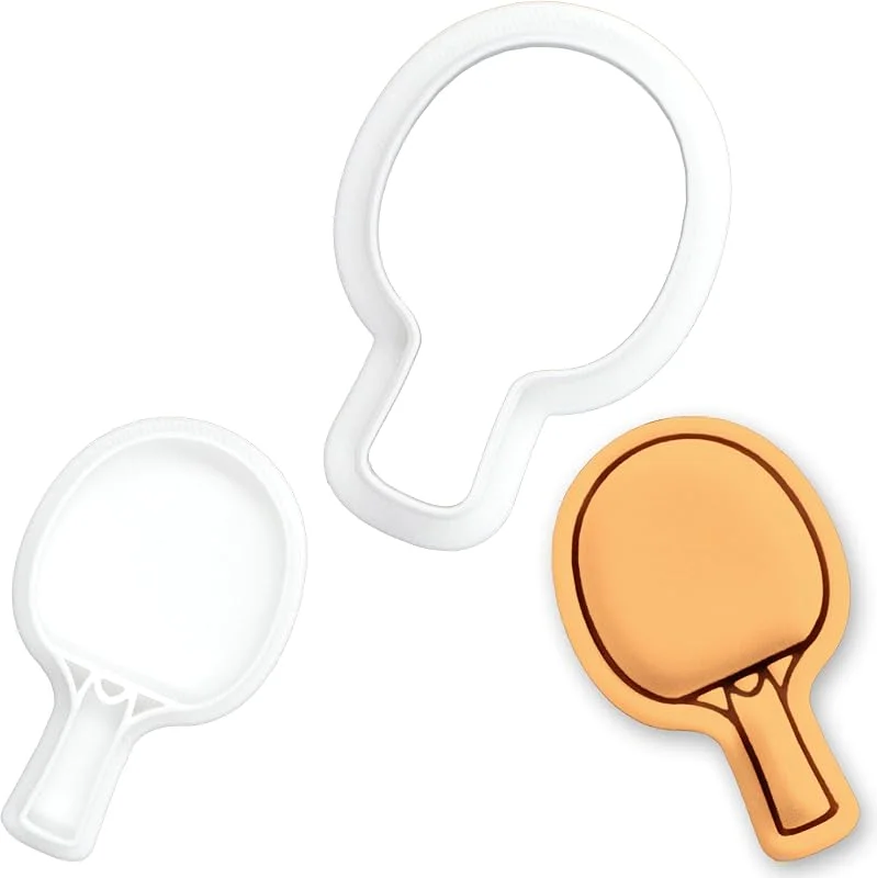Marke: bakerlogy BAKERLOGY Mini Tischtennisschläger Keksausstechform & Stempel – Keksausstecher mit Fondant-Präger für Kekse & Plätzchen, Ping Pong, Tischtennis, Turnier, Meisterschaft, Sportparty Ausstechform — Weihnachtskueche