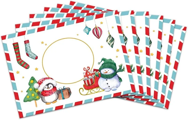 Besuche den Junaversum-Store Umschläge mit Weihnachtsmotiv Weihnachten für Briefe Einladungskarten Gutscheine Geldgeschenke DIN C6 (10 Umschläge, selbstklebend mit Abziehstreifen) — Geschenkverpackung
