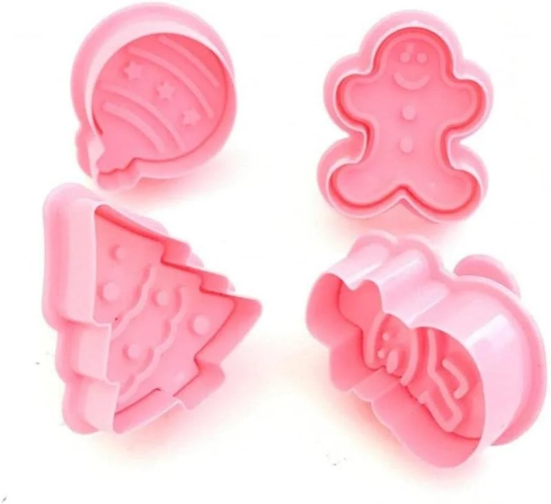Marke: PiniceCore Zonster 4 Stücke Plätzchenstempel Keksform Schneemann Keks Plunger Cutter Backform Lebkuchen Weihnachten Keks — Weihnachtskueche