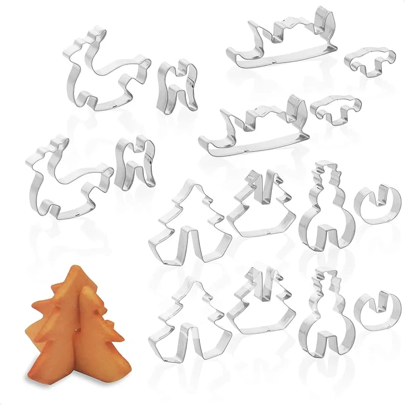Besuche den com-four-Store com-four® 16x Plätzchen Ausstechformen aus Edelstahl, Plätzchenformen — Weihnachtskueche