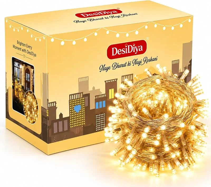 Marke: Desidiya DesiDiya LED-Lichtstreifen, 35, 1 m, Power Pixel, 360 Grad Licht, Kupfer-LED-Licht, für Heimdekoration, Diwali, Weihnachten (warmweiß) — Weihnachtsbeleuchtung