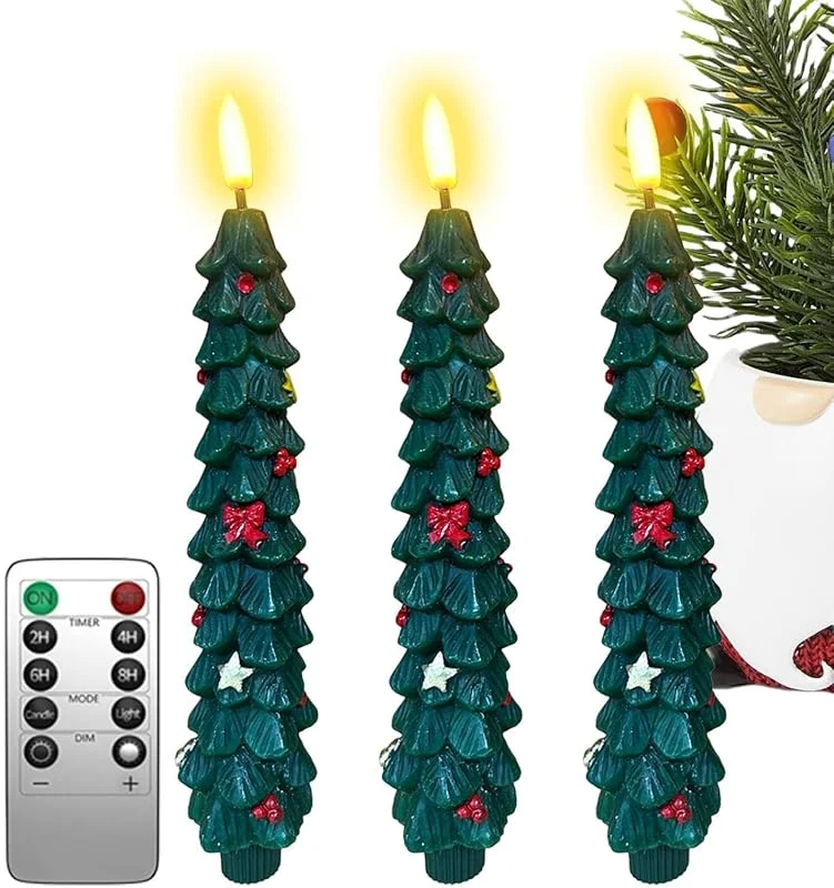 Marke: Generisch Weihnachtsbaum-Kerzen, 3 Stück, LED-Kerzenleuchter — Weihnachtsbeleuchtung