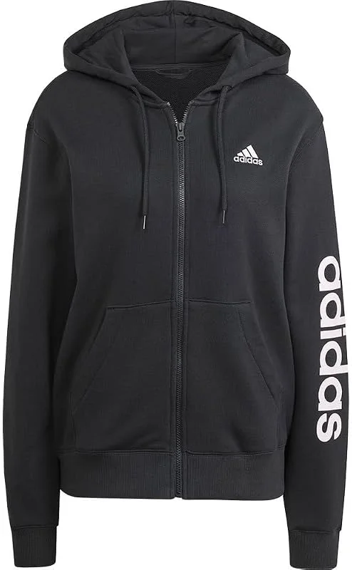 adidas Damen Essentials Linear Full-Zip French Terry Hoodie — Weihnachtsmode
