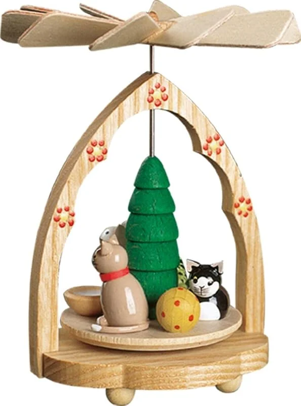 Marke: Richard Glässer Seiffen Richard Glaesser Wärmespiel Katzen aus Seiffen im Erzgebirge, 1702 — Weihnachtsdeko