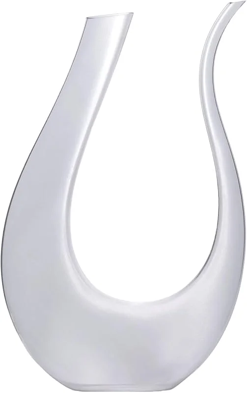 Besuche den INTIRILIFE-Store Intirilife Wein Dekanter in U-Form aus Glas in Klar - 750 ml- Weinkaraffe, Rotwein Dekantierer, Weinbelüfter, Weindekanter Zubehör bleifrei- Handgemacht, Tropffrei Ausgießen, spülmaschinenfest — Wein und Festtafel