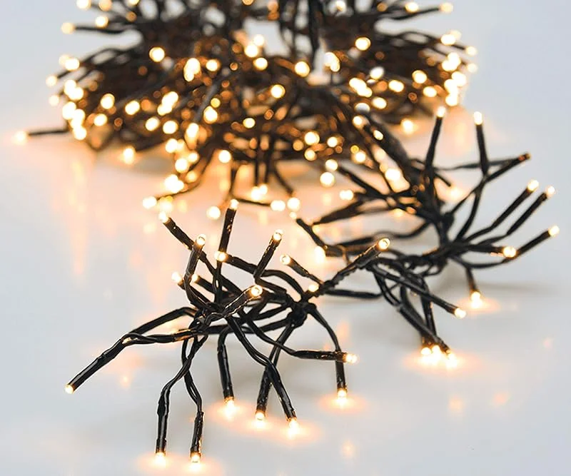 Besuche den Self Import Agencies-Store LED Cluster Lichterkette 11 m – 400 warmweiße LEDs mit Timer IP44 — Weihnachtsbeleuchtung