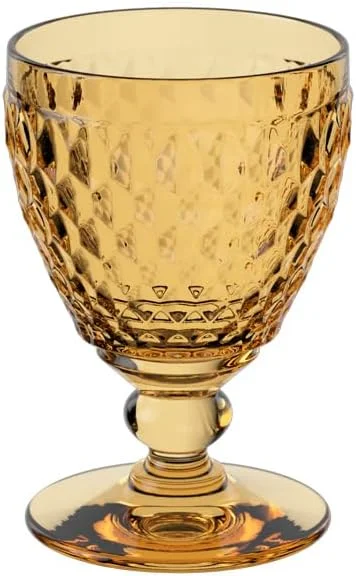 Villeroy & Boch – Boston Saffron Weißweinglas Gelb, Spülmaschinenfest, Weinglas, Außergewöhnliche Gläser, Buntes Glas, Glas für Wein, Weisswein Glas, Kristallglas — Wein und Festtafel