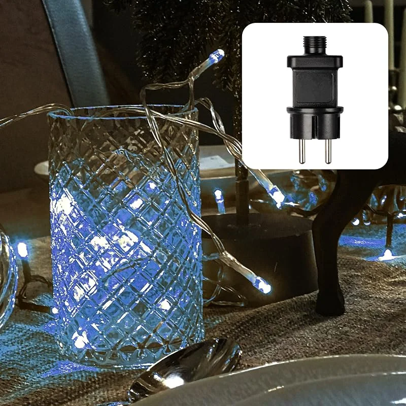 Besuche den hellum-Store hellum LED Lichterkette außen mit Trafo, 40 LED blau, Kabel transparent — Weihnachtsbeleuchtung