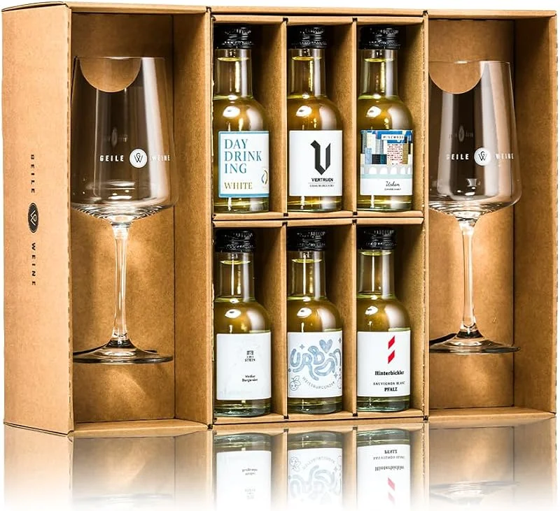 Besuche den GEILE WEINE-Store GEILE WEINE Wein Mini Tasting Set (12 x 0, 1) Deutscher Weisswein, Rotwein und Rosé im Probierset — Wein und Festtafel