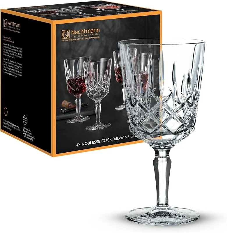 Besuche den Nachtmann-Store Nachtmann 4-teiliges Weingläser Set, 355 ml, Noblesse, 104247, Cocktailgläser aus Kristallglas, Gläser Wein spülmaschinenfest — Wein und Festtafel