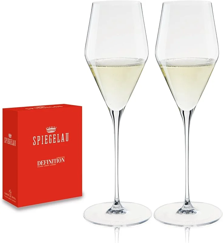 Besuche den Spiegelau-Store Spiegelau Champagner Gläser 250 ml, 2 Stück, Definition, 1350169, Sektgläser aus Kristallglas, Champagnergläser spülmaschinenfest — Wein und Festtafel