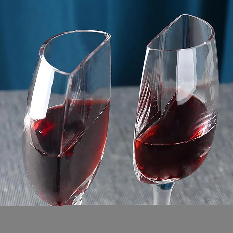 Marke: Eastuy Halbes Weinglas, Lustig Rotweinglas, 140ml Halbes Rotweinglas, Kreative Weinglas Weißweinglas, Fun Size Rotweinbecher Originelle Gläser Für Par, Geburtstag, Jahrestag — Wein und Festtafel