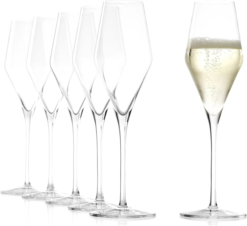 Besuche den Stölzle Lausitz-Store Stölzle Lausitz Quatrophil Champagnergläser Sektgläser 290 ml, 6er-Set — Wein und Festtafel
