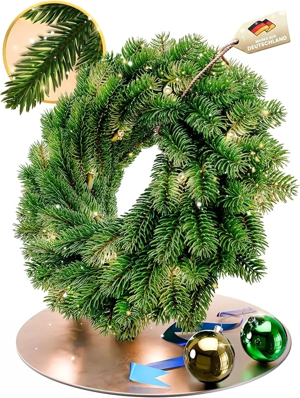 Besuche den ArtiTree-Store ArtiTree Weihnachtskranz mit LED 60 cm – Türkranz & Adventskranz künstlich — Weihnachtsdeko