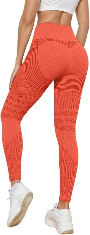 Marke: Generisch Scrunch Leggings Anti Cellulite Sport 3D Leggings Damen High Waist Lange Blickdicht Kompressions Yoga Fitnesshose Legging Booty Lifting Shaping Hohe Taille Elastische Sporthose Leggings Damen — Weihnachtsmode