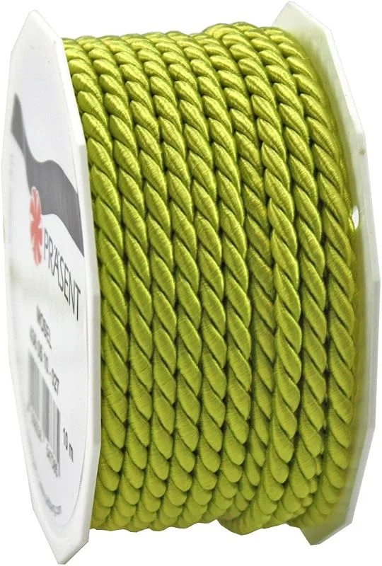 Besuche den PRÄSENT-Store PRÄSENT C.E. Pattberg Mosel Kordel Limette (grün), 25 m geflochtene Schnur für Geschenke, Päckchen, 4 mm Breite, Zubehör zum Dekorieren und Basteln, reißfestes Dekoband — Geschenkverpackung